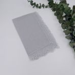 Lena Gift Workshop Kadın Anne Şifon Dantelli Iğne Oyalı Tesettür Namaz Mevlit Örtüsü ( Mevlit-Sünnet-Hac-Umre) - Gri