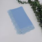 Lena Gift Workshop Kadın Anne Şifon Dantelli Iğne Oyalı Tesettür Namaz Mevlit Örtüsü ( Mevlit-Sünnet-Hac-Umre) - Mavi