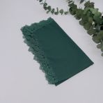 Lena Gift Workshop Kadın Anne Şifon Dantelli Iğne Oyalı Tesettür Namaz Mevlit Örtüsü ( Mevlit-Sünnet-Hac-Umre) - Zümrüt Yeşili