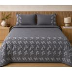 Lena Maison Bohem Şönil Nakışlı Çift Kişilik Yatak Örtüsü 240X260 cm - Gri - 240 x 260 cm