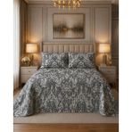 Lena Maison Lalezar Varaklı Yatak Örtüsü Çift Kişilik - Gri - 240 x 260 cm