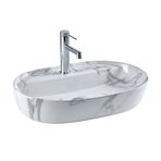 LENA - Tezgah Üstü Porselen Lavabo Mermer Desenli OUTLET - E-2114M1-