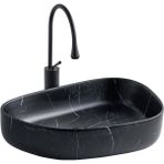 Lena - Tezgah Üstü Porselen Lavabo Outlet - E-2107SM- - Siyah