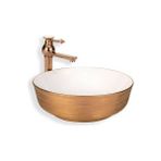 Lena - Tezgah Üstü Porselen Lavabo Outlet - E-5004R- - Rose