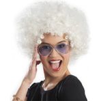 Lenaca Beyaz Renk Kıvırcık Afro Bonus Peruk