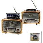Lenaca Bt Solar Panelli - USB Şarjlı Bluetooth Ibreli Fm Radyo Mp3 USB - Tf Player 4V Out - 5V In RT-849 - Çok Renkli