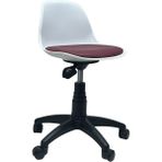 Lenatech Junior Tabure (Beyaz Gövde) - Bordo
