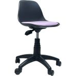 Lenatech Junior Tabure (Siyah Gövde) Deri - Lila