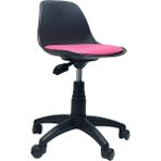 Lenatech Junior Tabure (Siyah Gövde) Deri - Pembe