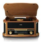 Lenco Classic Phono TCD-2571 Retro Pikap Bluetooth USB Dab+/Fm Radyo CD Kaset Ahşap Plak Çalar