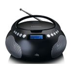 Lenco SCD-331BK - USB ve Bluetooth® Özellikli Taşınabilir Radyo/cd/mp3 Çalar - Pil ve Şebeke Elektriğiyle Çalışan Radyo - Siyah - Gri