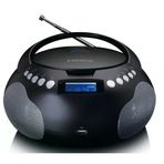 Lenco Scd-331Bk - Usb Ve Bluetooth® Özellikli Taşınabilir Radyo/Cd/Mp3 Çalar - Pil Ve Şebeke Elektriğiyle Çalışan Radyo
