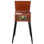 Lenco TCD-2600 Ayaklı Ahşap Dahili Hoparlörü FM Radyo CD Player ve Bluetooth Pikap
