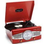 Lenco TT-27 Kırmızı Dahili Hoparlörlü Retro Pikap