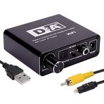 LENDAWAY Ses Ayarlı, Optik/Toslink SPDIF/Analog Stereo RCA ve 3,5 mm Jak Dönüştürücü, Optik Koaksiyel USB Güç Kablosu ile PS4 TV Ev Sineması için 192 KHz Dijitalden Analog Ses Dönüştürücü