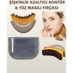 Lenf Kontür Fırçası Yüz Masaj Fırçası Yüz Şişkinliği Giderici Belirgin Çene Hattı (At Kılı) - Kahverengi