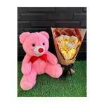lenostra Ayicik-Buketi33x Sevgiliye Hediye 35Cm Pembe Ayıcık Ve 6Lı Sarı Işıklı Ayıcık Buketi - Öğretmene Hediye - 24 Kasım