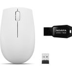 Lenovo 300 Kablosuz Mouse + Adata UV100 16GB USB Bellek - Beyaz