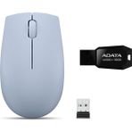 Lenovo 300 Kablosuz Mouse + Adata UV100 16GB USB Bellek - Mavi