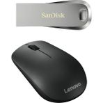 Lenovo 400 Kablosuz Mouse + Flash Bellek Ikili Set - 32GB Sandisk Ultra Luxe