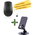 Lenovo 400 Wireless Kablosuz Mouse Siyah GY50R91293 360 Derece Döner Tablet ve Telefon Tutucu - Çok Renkli