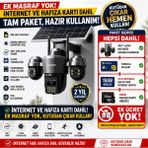 Lenovo 4g Pro 360° - Solar Panelli Kamera, Her Ay 15GB Turkcell 1 Yıl Hediyeli, 7/24 Güvenlik Seti - Gri