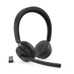Lenovo 4xd1s19777 Çift Modlu Bluetooth + Kablosuz Mini Alıcı Anc Mikrofonlu Kulaküstü Kulaklık 6550 Usb-a, Teams siyah