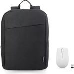 LENOVO B210 GX40Q17225 Siyah 15.6" Laptop Sırt Çantası &Lenovo 300 GY51L15677 Optik Kablosuz Beyaz M
