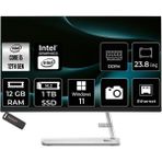 Lenovo Ideacentre 24IAP7 i5 12450H All In One Bilgisayar 12GB RAM 1TB SSD 23.8" FHD Win11 Home + Per4 USB F0GH01JCTRP358 - Beyaz