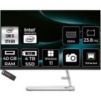Lenovo Ideacentre 24IAP7 i5 12450H All In One Bilgisayar 40GB RAM 4TB SSD 23.8" FHD Win11 Pro + Per4 USB F0GH01JCTRP440 - Beyaz