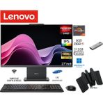 Lenovo ıdeacentre 27ARR9 Aıo Ryzen7 7735HS 8gb 512GB SSD Sıyah W11PRO 27" Fhd All In One Bilgisayar Duddı Mousepad+Usbbellek - Siyah