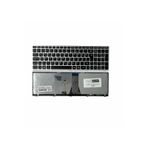 Lenovo İle Uyumlu Flex 2-15d Type 20377, Flex 2-15d Type 80ef Işıklı Klavye Gümüş Gri Tr