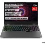 Lenovo Loq 15Arp9 83Jc00f6tr Ryzen 7 7435Hs 24 Gb 1 Tb Ssd Rtx4070 15.6" Full Hd Gaming Laptop - Outlet