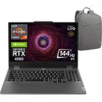 Lenovo Loq 15ARP9 Aı Amd Ryzen 7-7435HS 8gb 512GB SSD RTX4060 8gb 15.6 IPS 144Hz Fhd WIN11 83JC000UTR Dizüstü Bilgisayar - Lenovo Çanta Wz1 - Koyu Gri