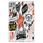 Lenovo M10+ Plus TB-X606F ile Uyumlu Desenli Silikon Tablet Kılıfı, Love, Arka Kapak avonm-v-cvr451502