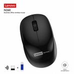 Lenovo N260 Sessiz Kablosuz Mouse - Siyah, 1200 DPI, 20 Metre Menzil, Otomatik Kapanma ve Uyku Modu, Nano USB Alıcı (Wireless Silent Mouse), 870042253