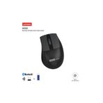 Lenovo N550 Bluetooth + 2.4 Ghz USB Alıcılı Kablosuz Dual Modlu Sessiz Mouse Siyah