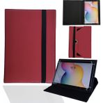 Lenovo Tab M10 Plus 10.3" Tablet Uyumlu Standlı Üniversal Kapaklı Tablet Kılıfı - Kırmızı