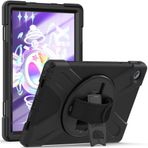 Lenovo Tab M10 Plus 3. Jenerasyon TB-125FU TB-128FU Defender Askılı Zırhlı Tank Case Siyah