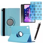 Lenovo Tab M10 Plus Tb 125Fu 3 Nesil Uyumlu Kılıf Ekran Koruyucu Ve Kalem Set Mavi