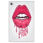 Lenovo Tab M10 TB-X306F Gen.2 ile Uyumlu Desenli Silikon Tablet Kılıfı, I Love U, Çok Renkli avonm-v-cvr451268