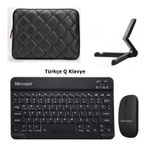 Lenovo Tab P12 TB370FU 12.7 inch Tablet KapitoneTablet Çanta + Bluetooth Klavye + Mouse + Tablet Standı - AL8124 (Siyah)