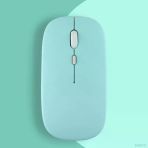 Lenovo Tablet Şarj Edilebilir Sessiz Mouse Bluetooth + 2.4Hz Wifi Kablosuz Mouse Fare - Turkuaz