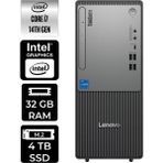 Lenovo Thinkcentre Neo 50T Gen 5 i7 14700 Masaüstü Bilgisayar 32GB RAM 4TB SSD FreeDOS + Per4 USB 12UAS0GL00P308