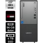 Lenovo Thinkcentre Neo 50T i5 14400 Masaüstü Bilgisayar 96GB RAM 4TB SSD FreeDOS + Per4 USB 12UAS1CF00P380
