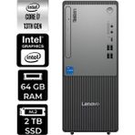 Lenovo Thinkcentre Neo 50T i7 13700 Masaüstü Bilgisayar 64GB RAM 2TB SSD FreeDOS + Per4 USB 12UB000HTRP315