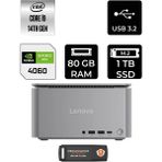 Lenovo Thinkcentre Neo Ultra i9 14900 RTX 4060 Mini PC 80GB RAM 1TB SSD FreeDOS + Per4 USB 12W1001XTRP330 - Yok (Free Dos)