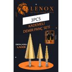 Lenox Tools 3 Parça Kademeli Matkap Ucu Seti 4-12 4-20 4-32 mm HSS Titanyum Kaplama Panç Ucu