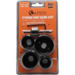 Lenox Tools Buat Açma Panç Seti 6 Parça 32 38 44 54 mm Elektrik Priz Buat Delik Açma Aparatı Hex Mandren