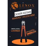 Lenox Tools Demir Kesme Makası 14 mm 350 mm Uzun Kollu Tel Çubuk Çivi Çelik Kesici Profesyonel İnşaat